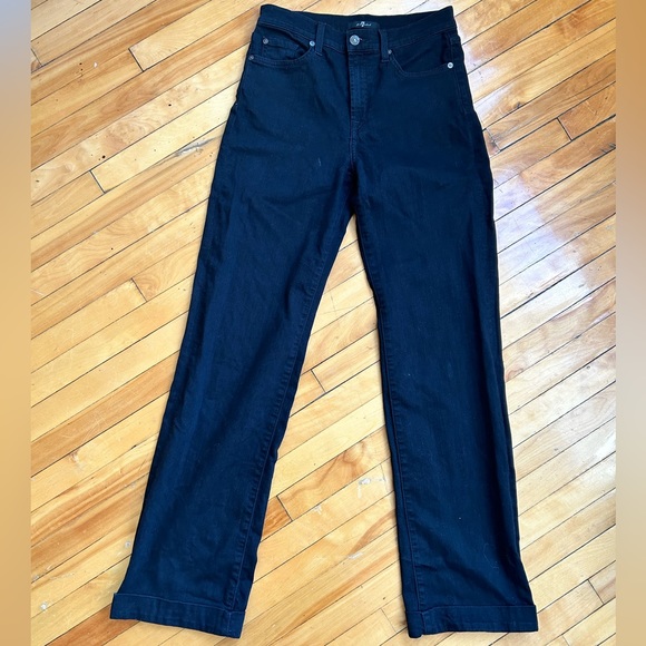 7 for All Mankind Alexa Black Trouser Jeans | Size 28 - Picture 4 of 6